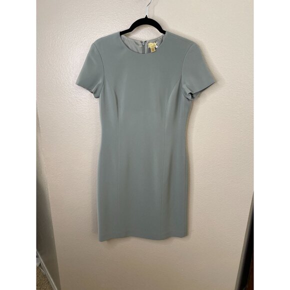 Caslon Womens Green Sheath Dress 4 Short Sleeve Polyester Lined Back Zip Closure - Picture 1 of 8